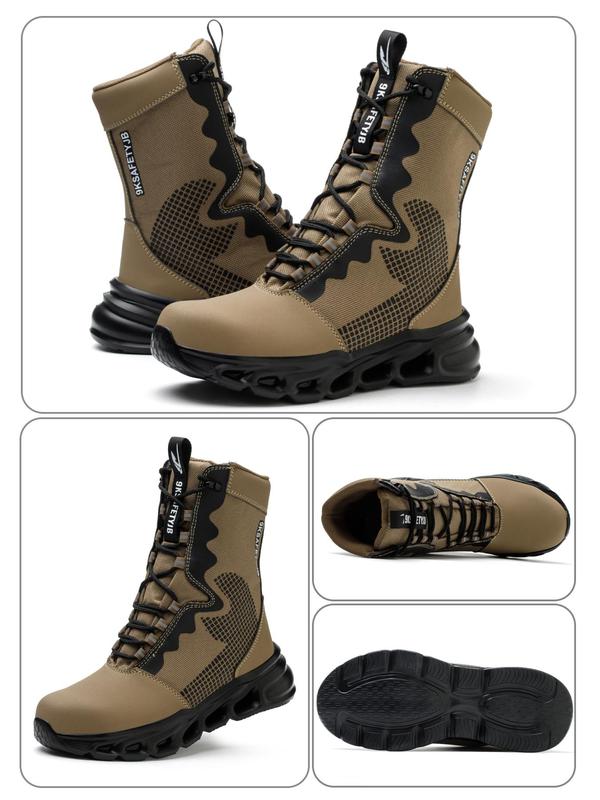 Men's Anti-smashing & Anti-piercing Safety Boots for Outdoor Activities, Comfortable and Fatigue-free Standing Shoes, Outdoor Hiking Shoes