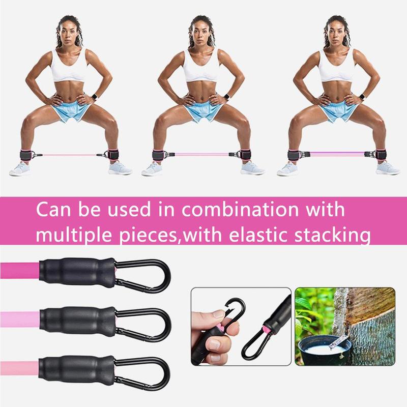 Ankle Resistance Band Set, 6 Counts Ankle Strap With Elastic Band, Sports Ankle Strap For Leg Training, Kicking Legs And Hip Training, Fitness Equipment For Home Gym, Cruel Summer, Gym Equipment