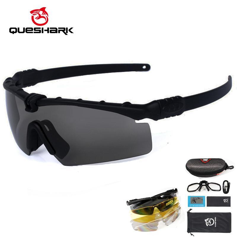 Outdoor Tactical Goggles, 1 Set Polarized Glasses with 3 Lens, Windproof Fishing Cycling Goggles, Sports Goggles for Men & Women