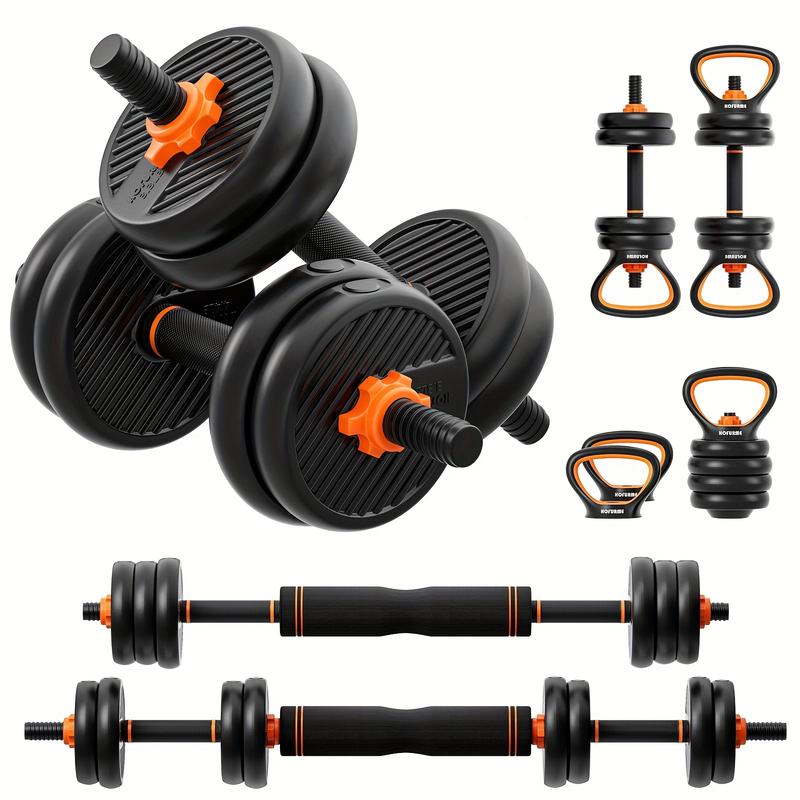 Adjustable Dumbbells Set, 77lbs 55lbs 33lbs 4 In1 Weight Dumbbells Set With Connector Used As Barbell, Kettlebells, Push Up Stand, Fitness Exercises For Home Gym Suitable Men & Women