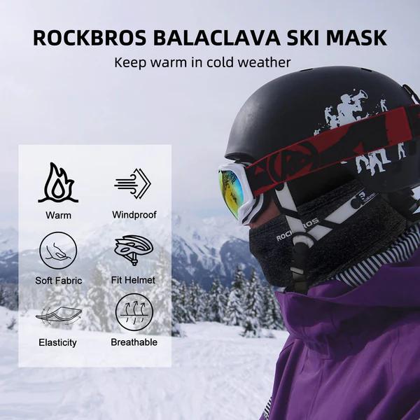 ROCKBROS Cold Weather Balaclava Ski Mask for Men Windproof Thermal Winter Scarf Mask Women Neck Warmer Hood for Cycling,Skiing,Running,Hiking