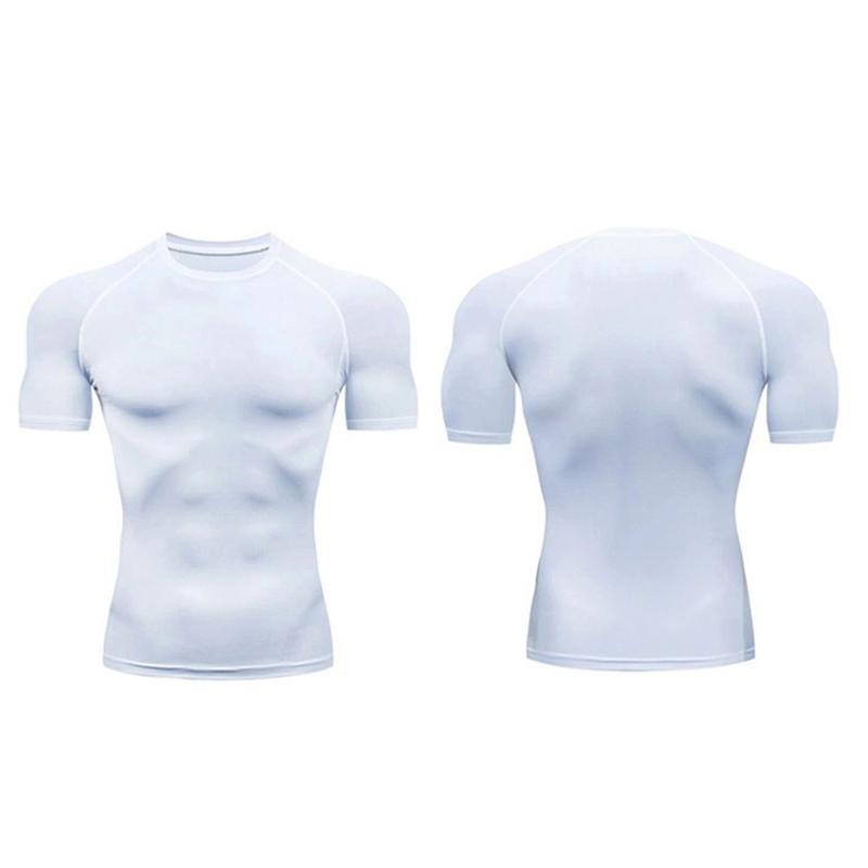 2 Pack Mens Running Compression Shirts Athletic Short Sleeve Summer Tops Sport Gym Outdoor T-shirt