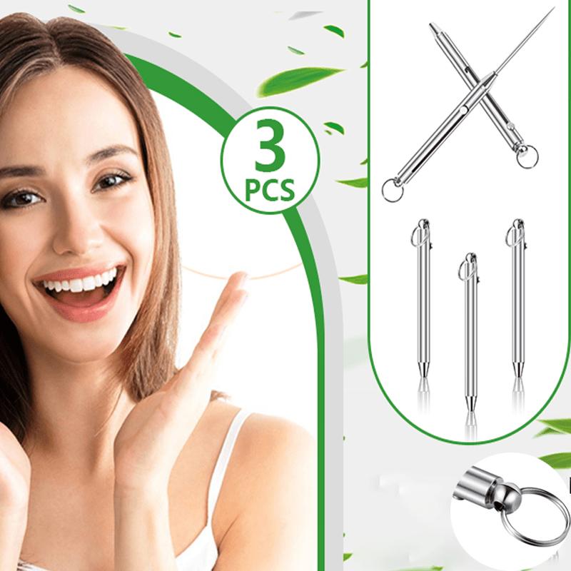 Durable Multi Purpose Titanium Alloy Portable Fruit Fork for BBQ Phone Slot Rust-Free Non Damaging Dental Pick Camping Tool Toothpick Tube Outdoor Emergency Equipment