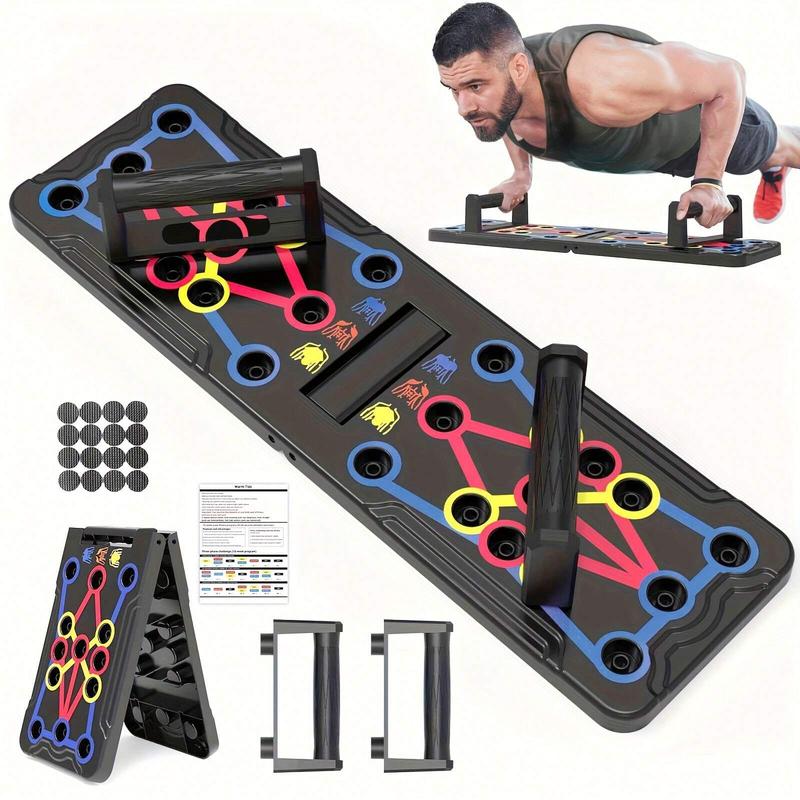 Multi-Function Foldable Push-Up Board 14 in 1 Fitness Workout Train Gym Muscle Strength  Exercise Pushups Training Portable Equipment Home Workouts