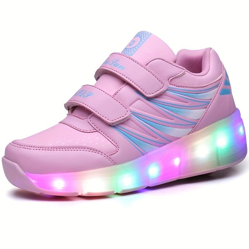 LED Roller Shoes for Kids - Trendy Two-Wheeled Skate Sneakers with Luminous Lights for Boys, Girls, and Teens - Fun and Safe Way to Roll Around