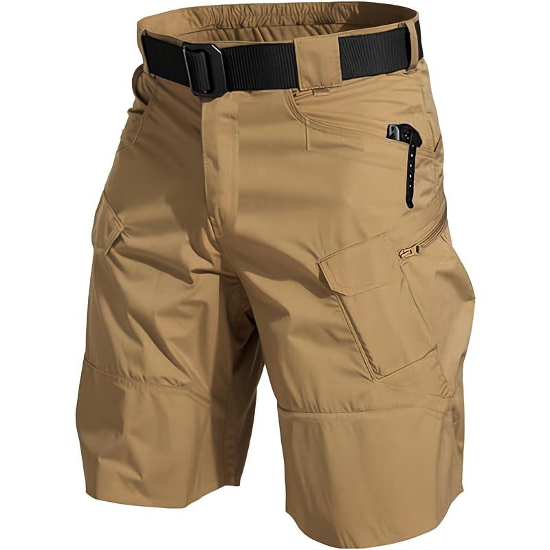 New-Tactical Multi-Pocket Cargo Shorts - Lightweight, Quick-Dry, Breathable, Water-Resistant, Adjustable Waistband, Zipper Closures for Outdoor Hiking, Fishing, Combat, Casual Work