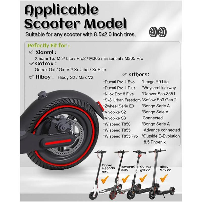 Electric Scooter Tire, 1 Count Anti-explosion Replacement Wheel, Non-slip Scooter Accessories for Outdoor