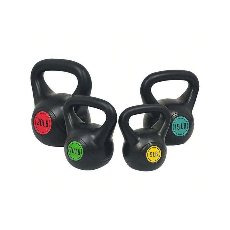 Wide Grip Kettlebell Exercise Fitness Weight Set, 4-Pieces