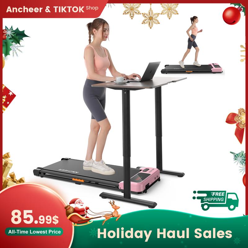 Ancheer-6000 five-color young fashion under the table walking mat treadmill, portable family treadmill with LED display  remote control