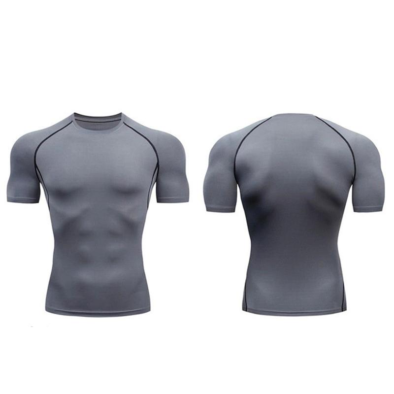 2 Pack Mens Running Compression Shirts Athletic Short Sleeve Summer Tops Sport Gym Outdoor T-shirt