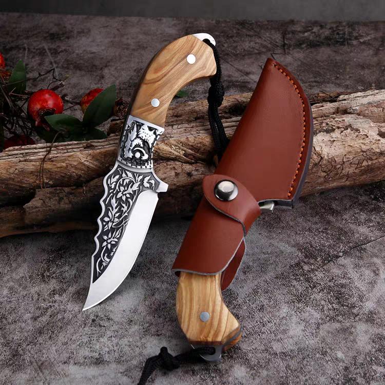 Hand-held meat knife outdoOrbarbecue steak can sharpen the kaifehome sharp fruit knife