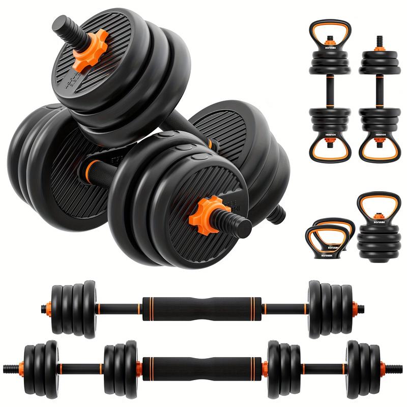 Adjustable Dumbbells Set, 77lbs 55lbs 33lbs 4 In1 Weight Dumbbells Set With Connector Used As Barbell, Kettlebells, Push Up Stand, Fitness Exercises For Home Gym Suitable Men & Women