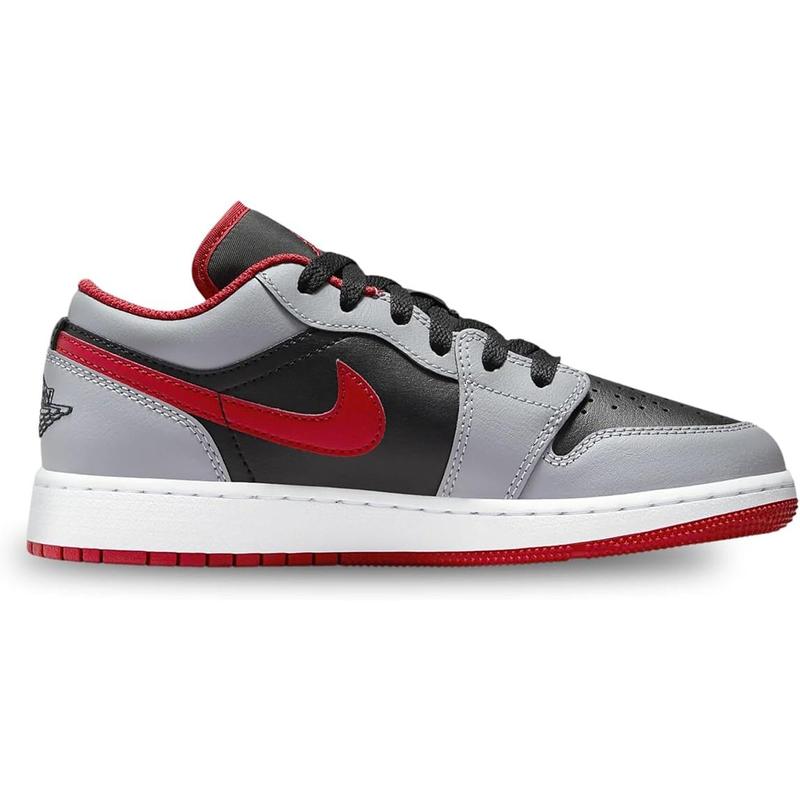 Jordan 1 Low Black Fire Red-Cement Grey (553560 060)