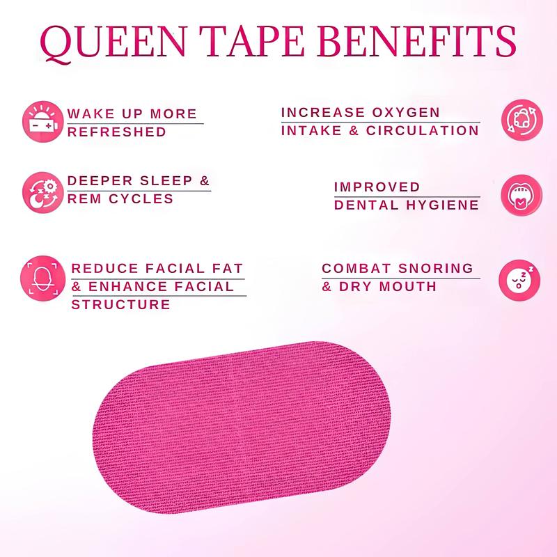 Queen Mouth Tape, for sleep one month supply, mouth tape, pink, gentle, adhesion, 30 Strips, sports accessories,