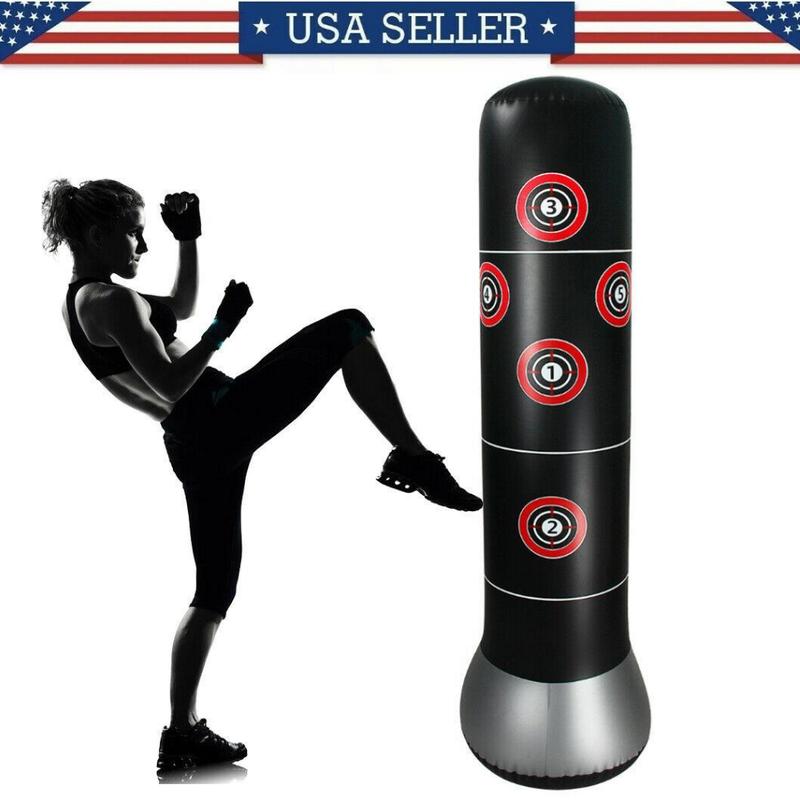 Adult Inflatable Free Standing Punching Bag Training Fitness Sport Stress Boxing