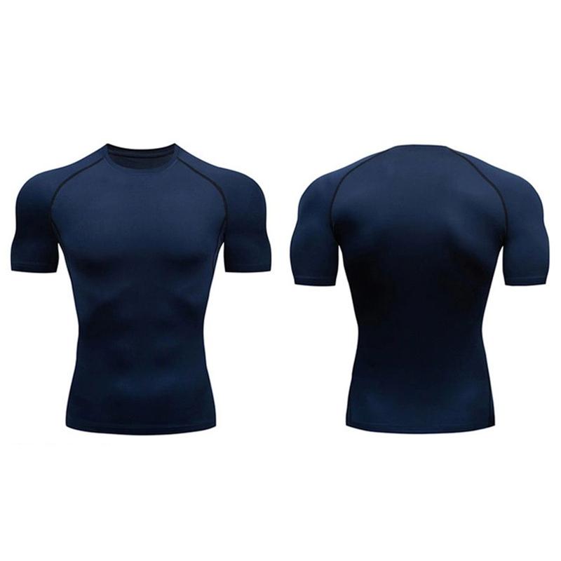 2 Pack Mens Running Compression Shirts Athletic Short Sleeve Summer Tops Sport Gym Outdoor T-shirt