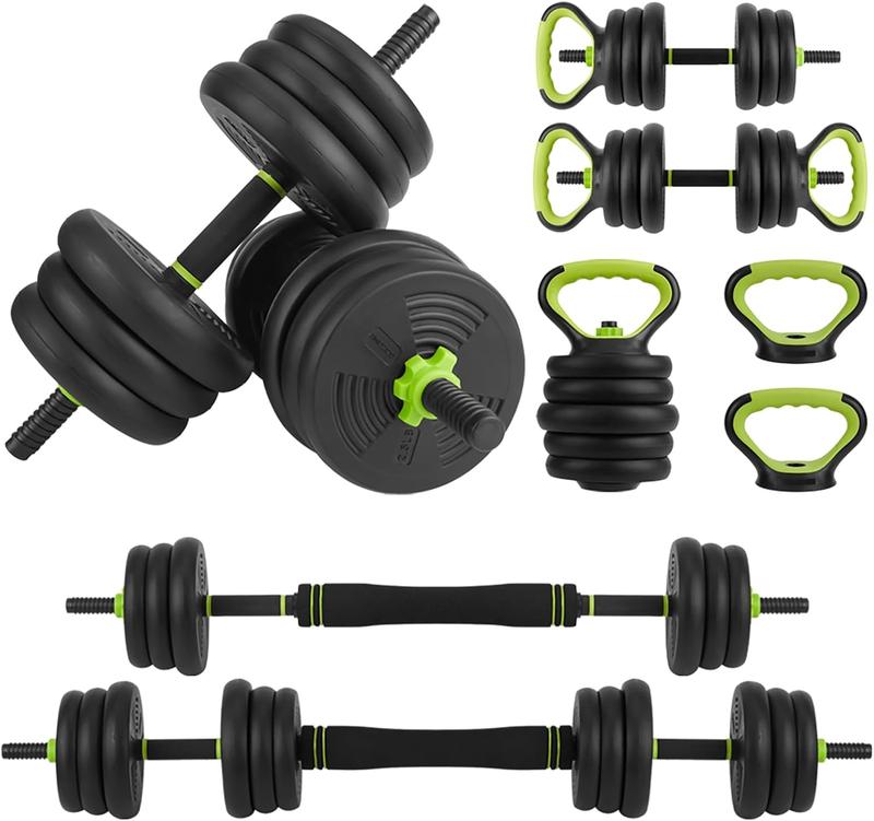 Adjustable Weight Dumbbell Set, 66LBS 88LBS 4 in1 Dumbbells Set, Dumbbell, Barbell, Kettlebell and Push-up for Home Gym, Fitness Exercise Equipment for Men and Women