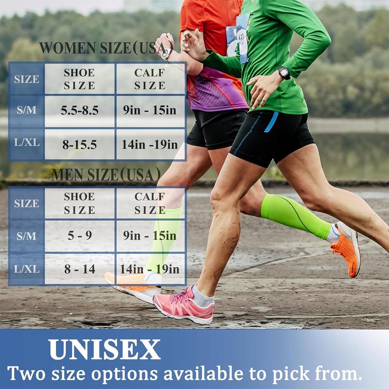 6 Pairs-Compression Socks for Women & Men Circulation Best Support for Nurses, Running, Athletic,Flight Travel