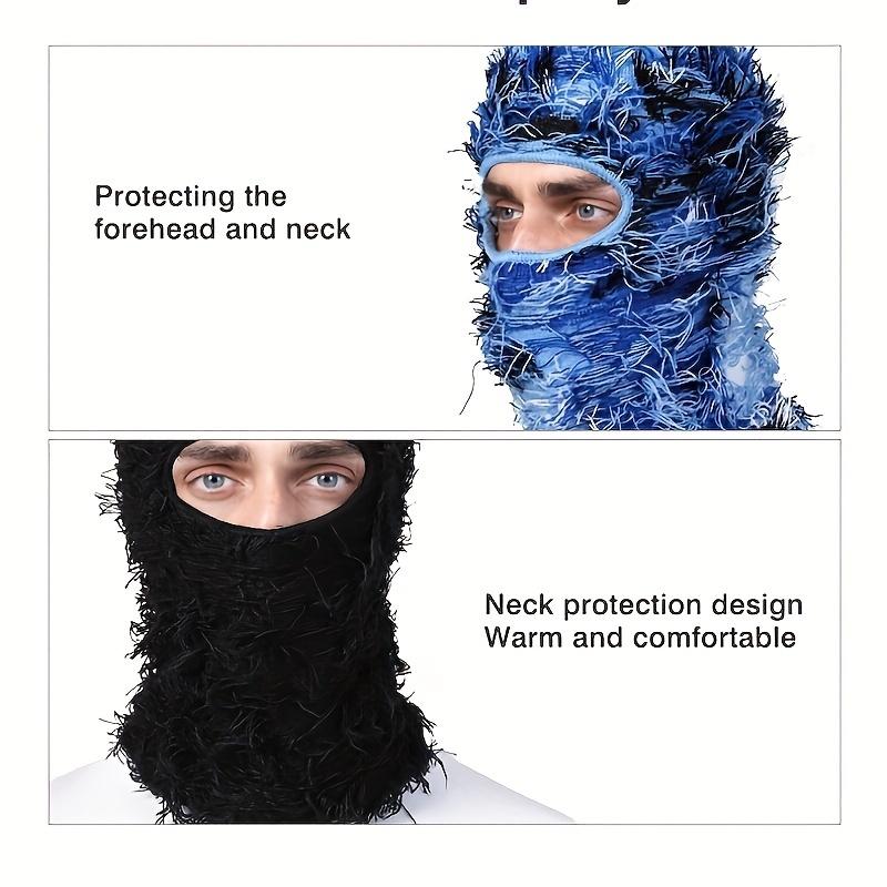 Funny Headgear Men's And Women's Knitted Hat, Camouflage Balaclava Cycling Headgear, Windproof Cold Mask Motorcycle Full Face Mask