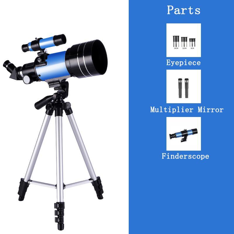 Astronomical Telescope, 1 Count Portable Adjustable Tripod Telescope, Outdoor Camping & Travel Telescope, School & Educational Supplies