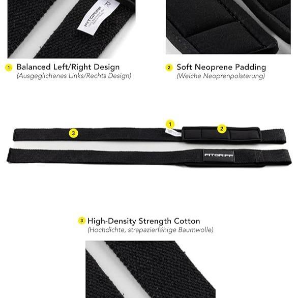 ZenPower Premium Padded Weightlifting Straps for Deadlifts, Rows, and Pull-ups – Durable, Comfortable Lifting Straps for Maximum Grip and Support during Strength Training.