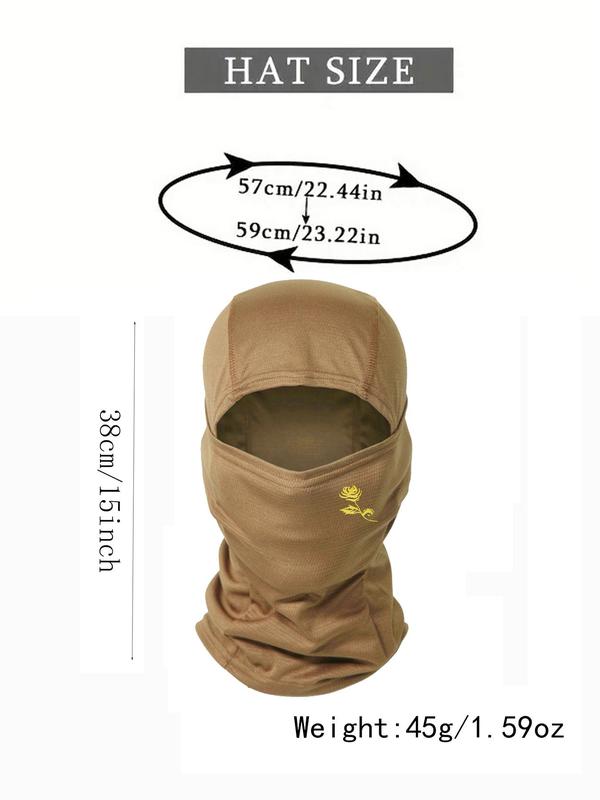 Basic Rose Pattern Breathable Comfortable Sports Balaclava Face Mask for Men & Women, Outdoor Cycling Sun Protection Hat for Street, Skiing, Dirt Bike Gear