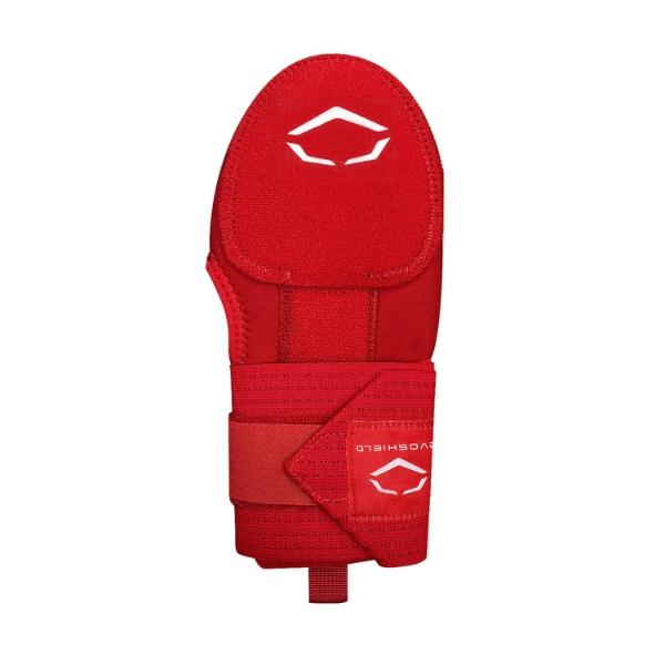 EvoShield Protective Sliding Mitt - Baseball Softball Sliding Mitt - Adult Sizes - Protective Baseball Hand Guard - Elastic Compression Strap - Black, Red (Left, Right)