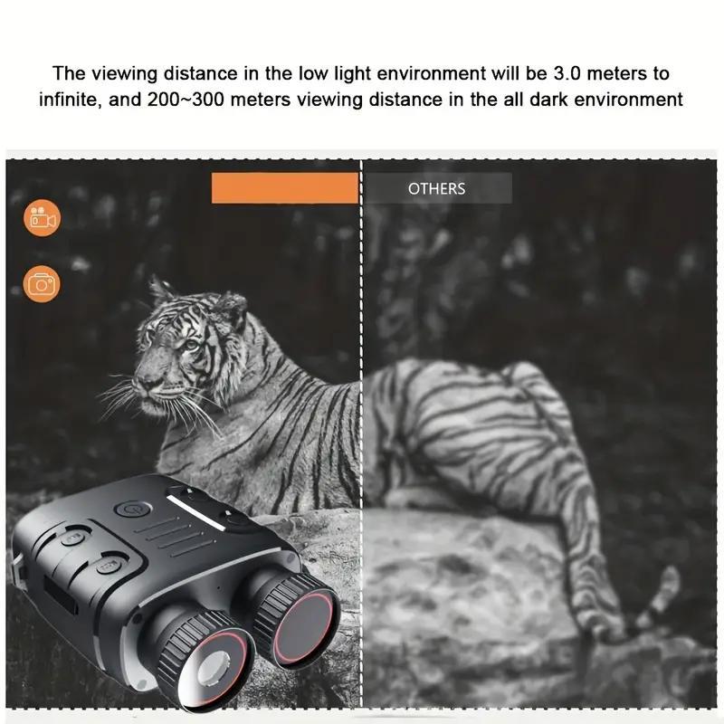 5X Digital Zoom Night Vision Binoculars, 1 Box Rechargeable Binoculars with Storage Card & Accessories, Outdoor Binoculars for Hiking, Camping, Travel