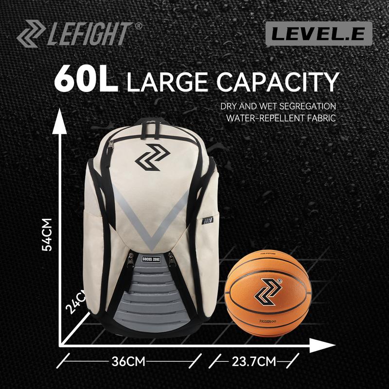 LEFIGHT Hoops Elite Pro Basketball Backpack With Dividers, Large Capacity Sports Training Backpack