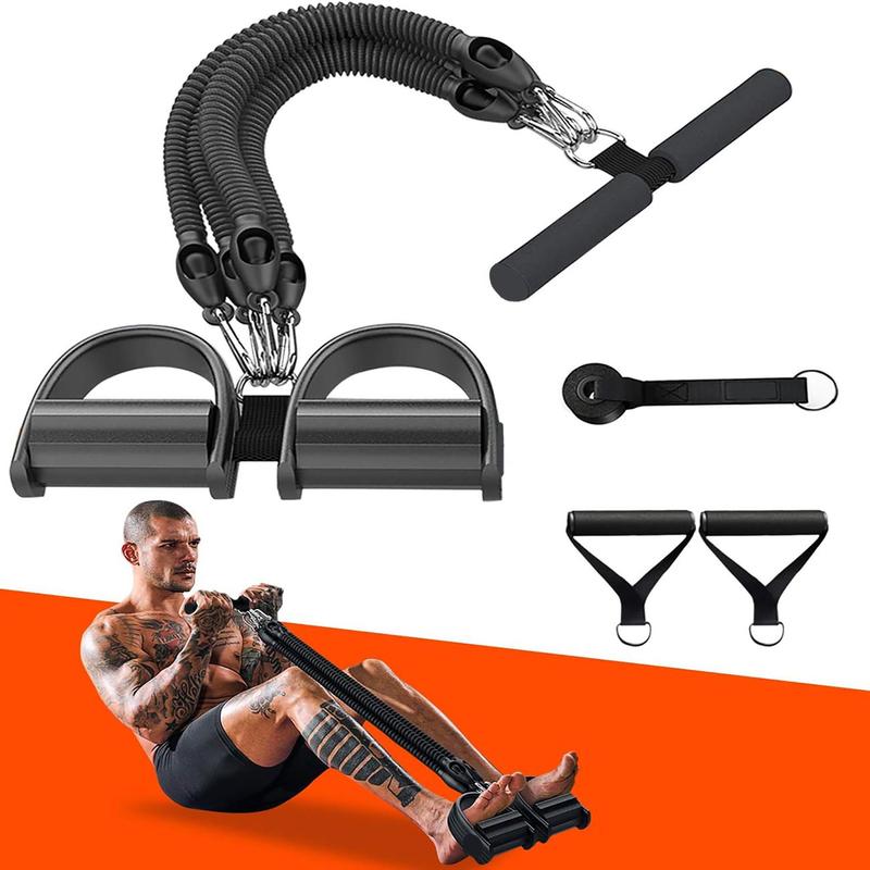 Multifunctional Ab Training Resistance Band, 1 Set Ab Training Auxiliary Foot Pedal Puller, Abdominal Muscle Training Equipment for Home Gym, Fitness Equipment