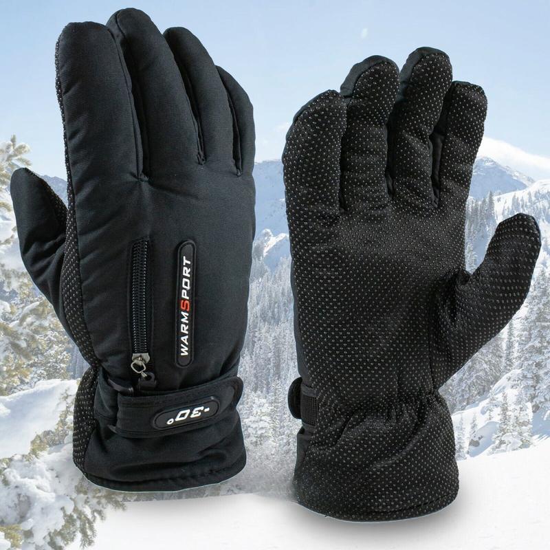 Mens Winter Thermal Warm Waterproof Ski Snowboarding Driving Work Gloves Mitten