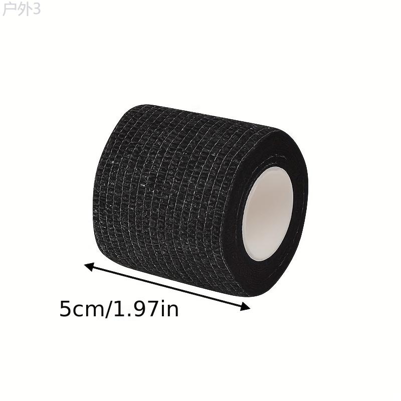 6 12pcs Tattoo Wrap Grip Cover, Self Bandage Rolls Sports Adherent Tape, Self Adhesive Bandage For Tattoo Machine Grip Black, Black Athletic Tape, Cohesive Bandage Wrap