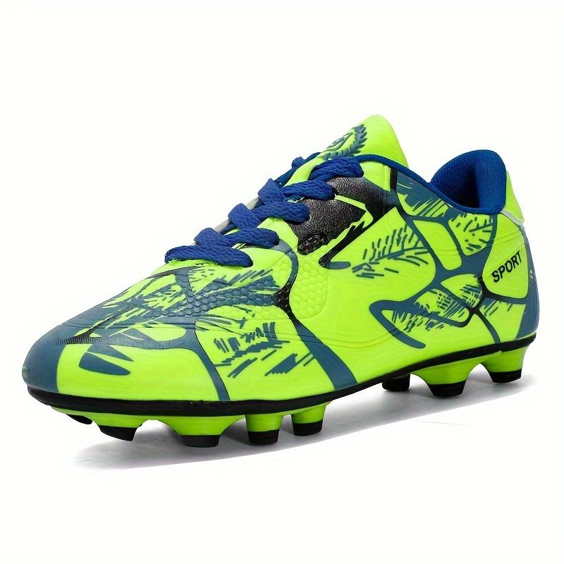 Boys' Non-Slip Soccer Shoes, Professional Comfortable and Breathable Outdoor Soccer Shoes and Training Race Shoes