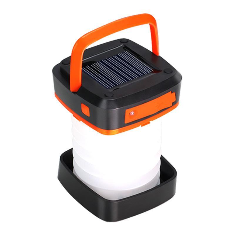 Foldable Solar Powered Camping Light, USB Rechargeable Waterproof Camping Lamp, Portable Outdoor Light for Camping, Hiking, Fishing, Outdoor, Christmas Gift