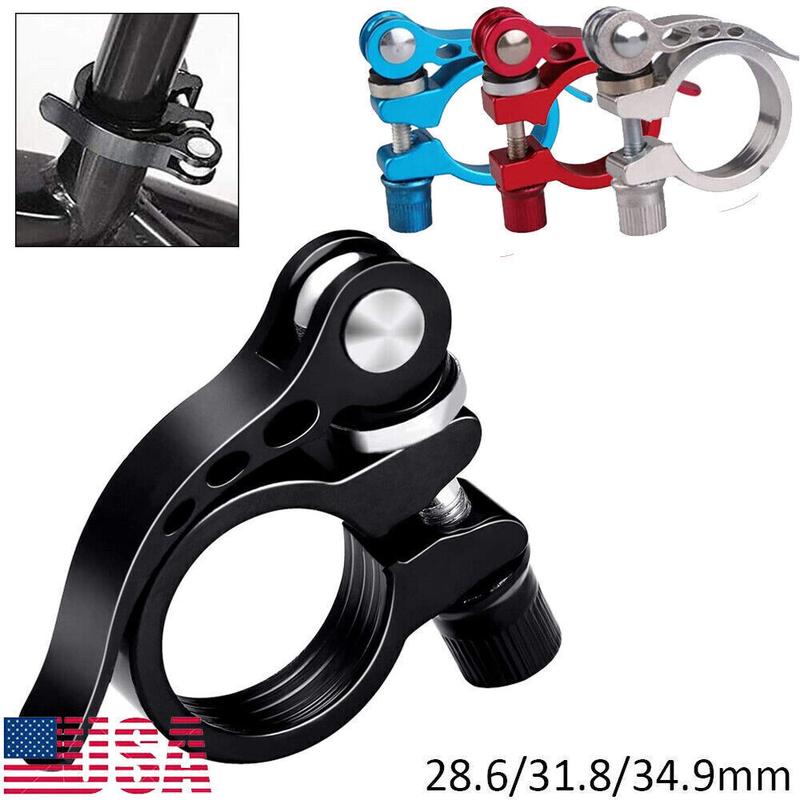 Bike Seatpost Clamp MTB Quick Release Seat Post Collar Aluminium Alloy 28.6 34.9