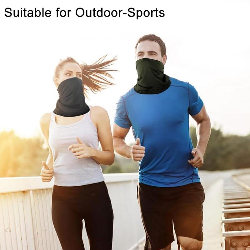 Outdoor Sports Neck Gaiter, 9 Counts set Breathable Neck Scarf, Sun Protection Face Cover for Outdoor Cycling Running Skiing Climbing Hiking