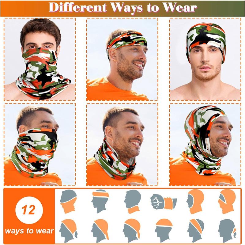 6 Pieces Winter Face Mask for Men Ski Mask Neck Gaiters Scarf Face Covering Balaclava Fishing Cycling Running Windproof Bandana