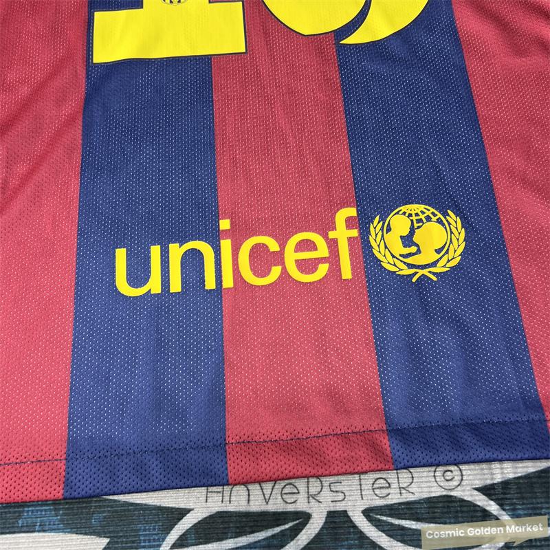 14 15  Home Vintage Jersey No. 10 Messi Short Soccer Jersey