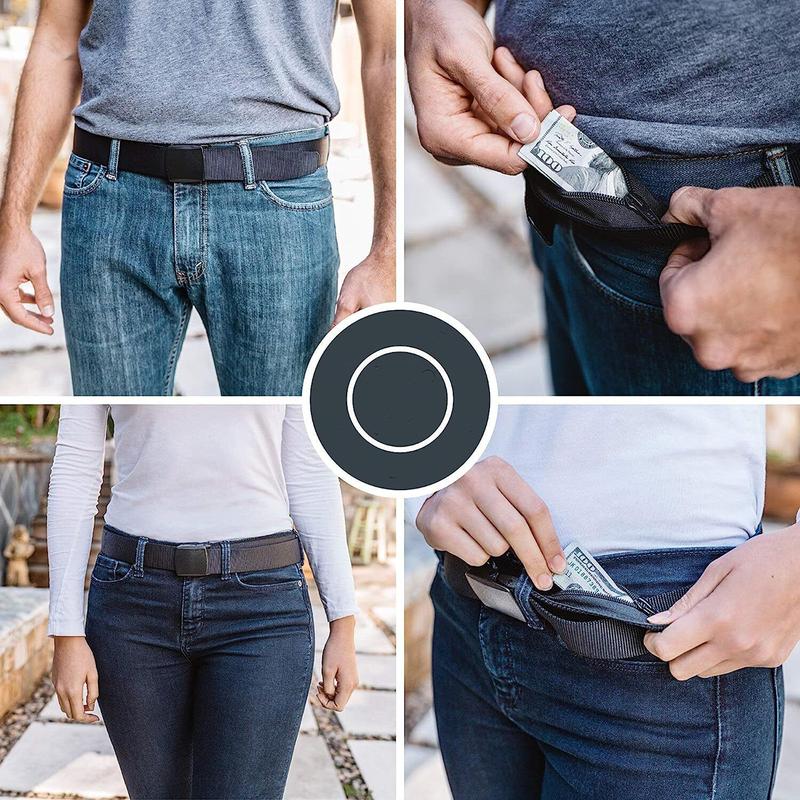 Money Belt Travel Security Belt with Hidden Money Compartment Pocket