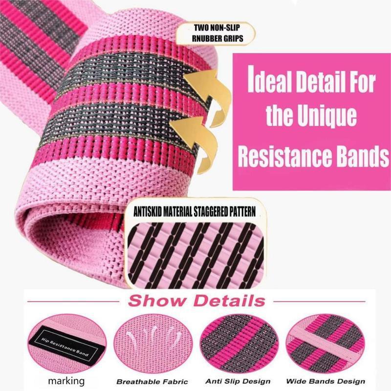 Random Color Sports Resistance Loop Band, 3 Counts set Non-slip Elastic Squat Resistance Band, Yoga Stretch Band for Home Gym