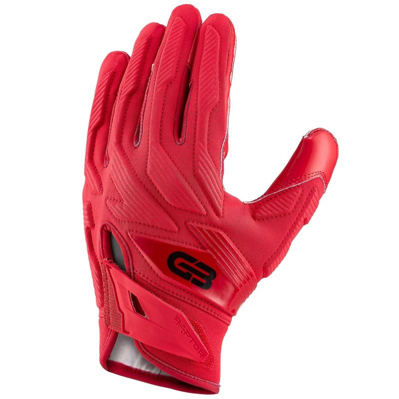 Grip Boost Raptor 2.0 Red Padded Men's Football Gloves with Boost Plus Grip Technology