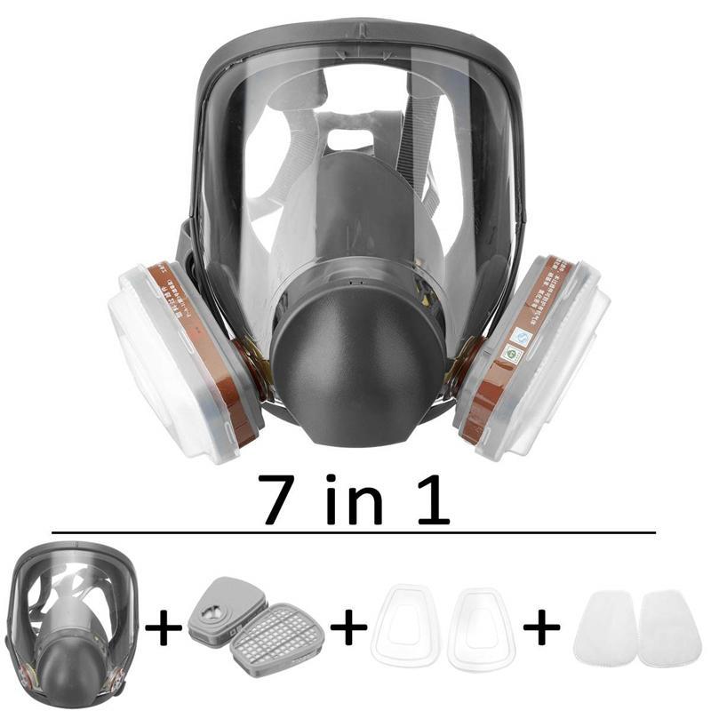 Anti-fog Full Facepiece Reusable Respirator, 7 in 1 Full Face Respirator Cover, Sports & Outdoor Accessories, Ski Mask