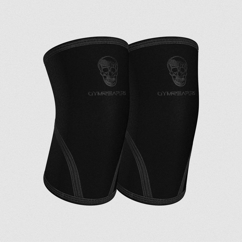 Premium 5mm Neoprene Elbow Sleeves for Powerlifting - Black Black