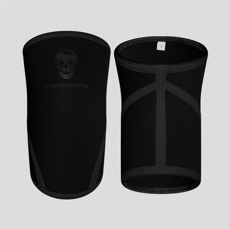 Premium 5mm Neoprene Elbow Sleeves for Powerlifting - Black Black