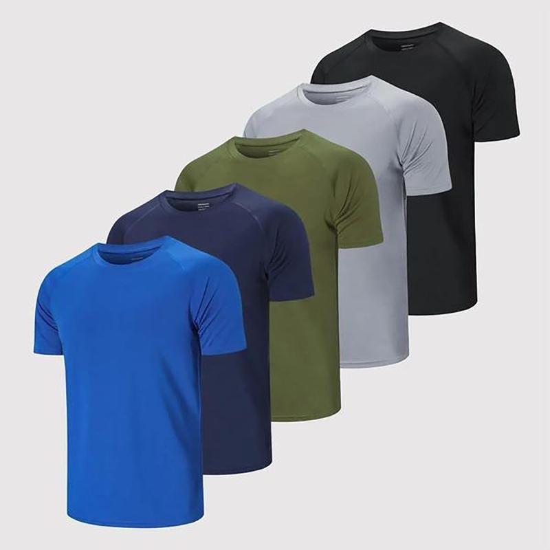 Men's Plain Round Neck Raglan Sleeve Spring Sports Football Jersey, Quick Drying Breathable T-shirt, Casual Tee Tops for Gym Workout Running Back to School, Mens Clothes, Summer Outfits, Please Purchase A Size Up, Fall Outfits 2024