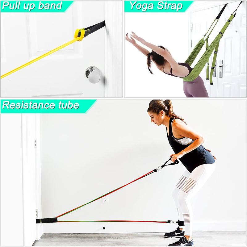 Door Anchor for Resistance Bands, Heavy Duty Padded Door Anchor System Door Hook, Must-Have Workout Exercise Bands Attachment Compatible for Loop Bands, Resistance Tube, Yoga Strap Manificent