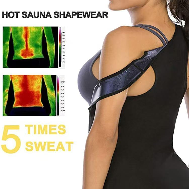 Women's Short Sleeve Sauna T-shirts, Sweat Enhancing Compression Tee, Summer Workout Slimming Top, Sauna Shirt Women, Tummy Flattering Outfits Women's Slim Waist and Abdomen Sweat-inducing Clothes Four-way Stretch Sports Fitness 06 Adjustable Velcro