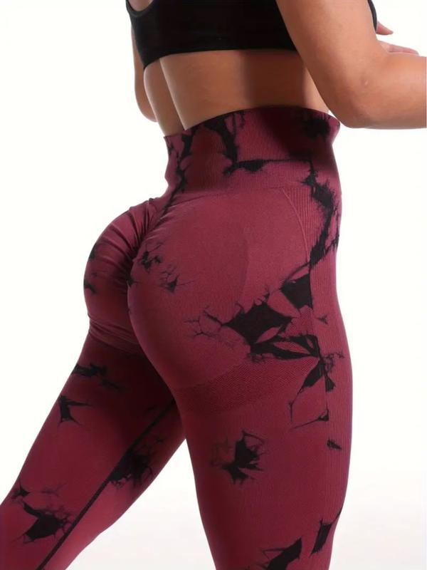 3Pcs Women Tie Dye High Waisted leggings, Scrunch Rear Lifting, Tummy Control Athletic Pants workout yoga, squat proof, compression tights full length