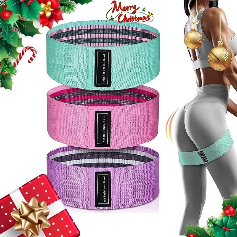 Random Color Sports Resistance Loop Band, 3 Counts set Non-slip Elastic Squat Resistance Band, Yoga Stretch Band for Home Gym