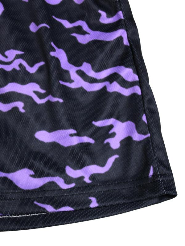 Men's All Over Print Drawstring Waist Shorts, Casual Pocket Tie Front Track Shorts for Summer, Shorts for Men, Fashion Men's Bottoms for Gym Workout Running